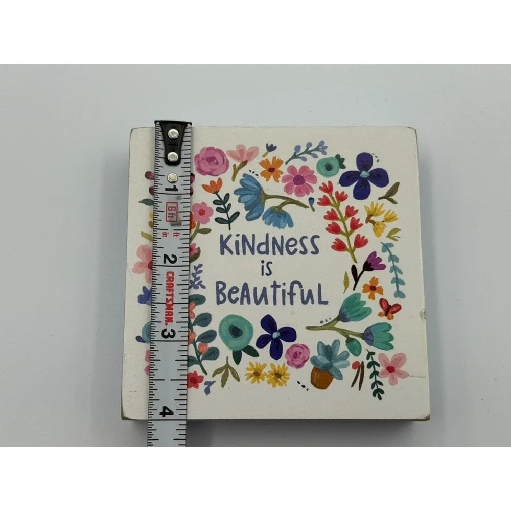Kindness is Beautiful Wood Box Sign Primitives by Kathy 4x4